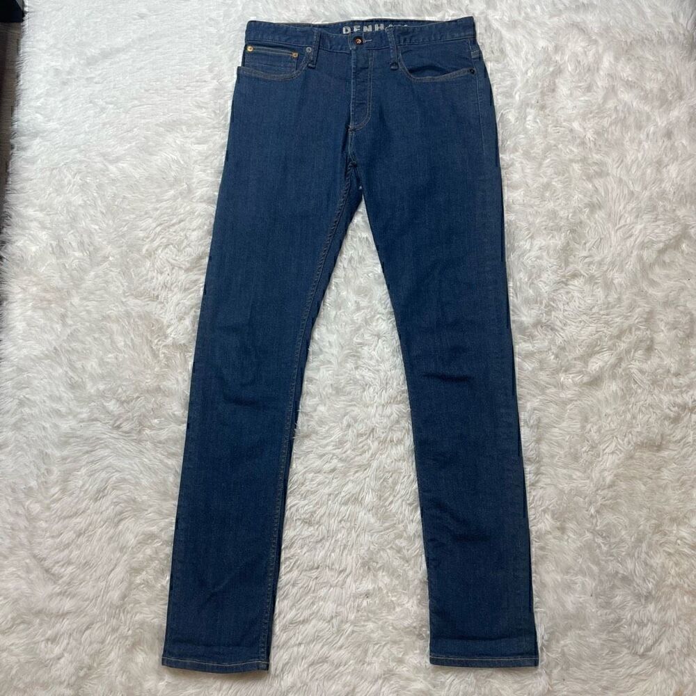 Denham Razor Slim Jeans Selvedge Mens Size W31 L32 Blue Denim Stretch